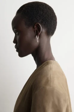 MISMATCHED TEARDROP HOOP EARRINGS