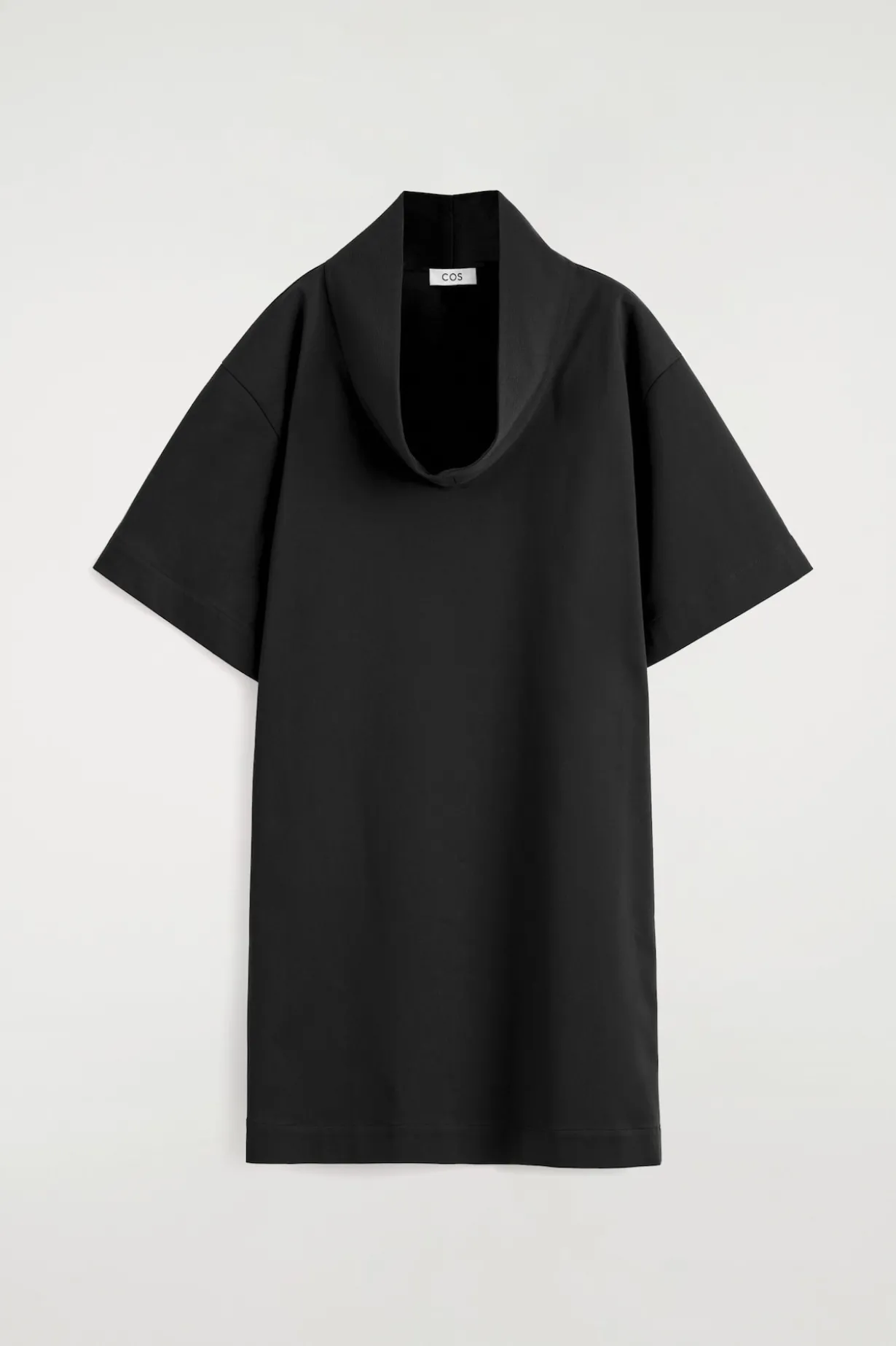 MOCK-NECK COCOON MINI DRESS