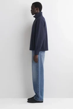 MOCK-NECK ZIP-UP SWEATSHIRT