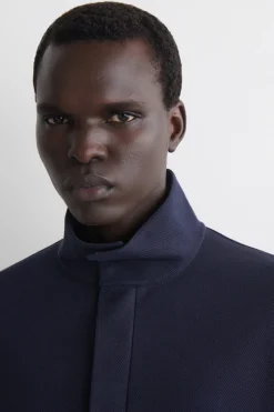 MOCK-NECK ZIP-UP SWEATSHIRT