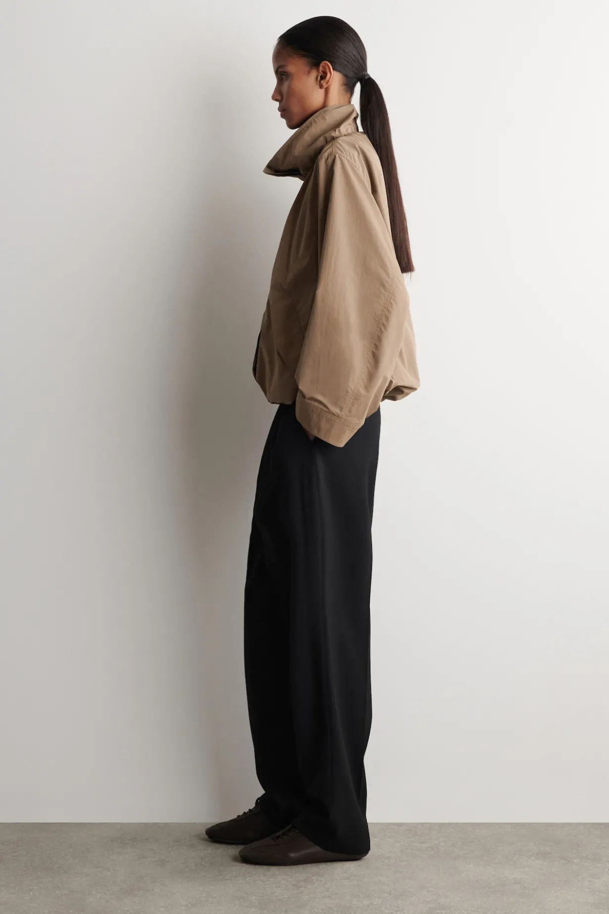 NYLON mock-NECK JACKET