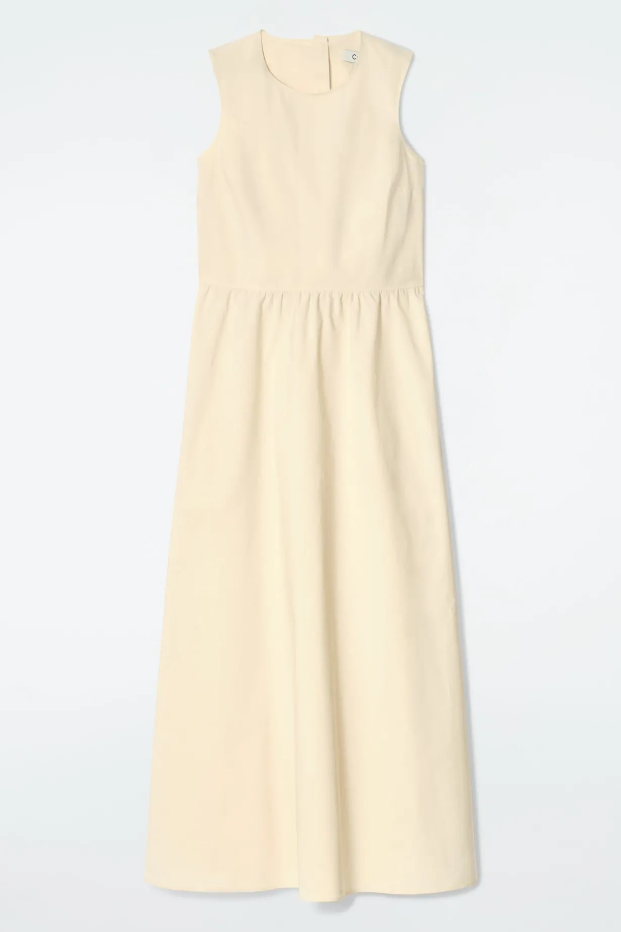 OPEN-BACK COTTON MAXI DRESS