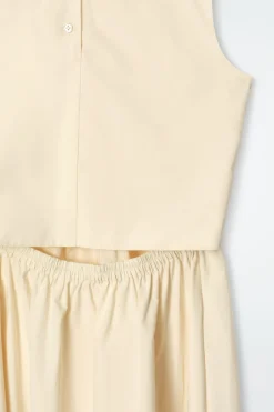 OPEN-BACK COTTON MAXI DRESS