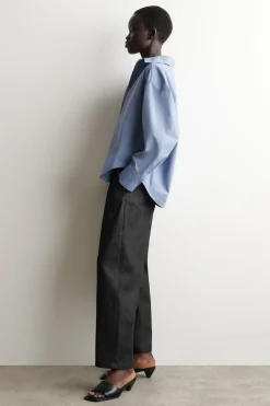 OPEN-COLLAR COTTON SHIRT