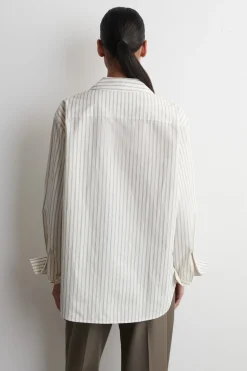 OPEN-COLLAR COTTON-POPLIN SHIRT