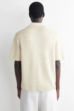OPEN-KNIT POLO SHIRT