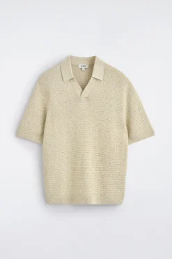 OPEN-KNIT POLO SHIRT