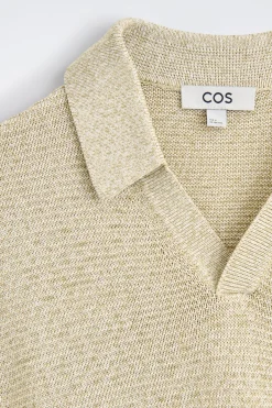 OPEN-KNIT POLO SHIRT