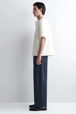 OVERSIZED COTTON-JERSEY HENLEY T-SHIRT