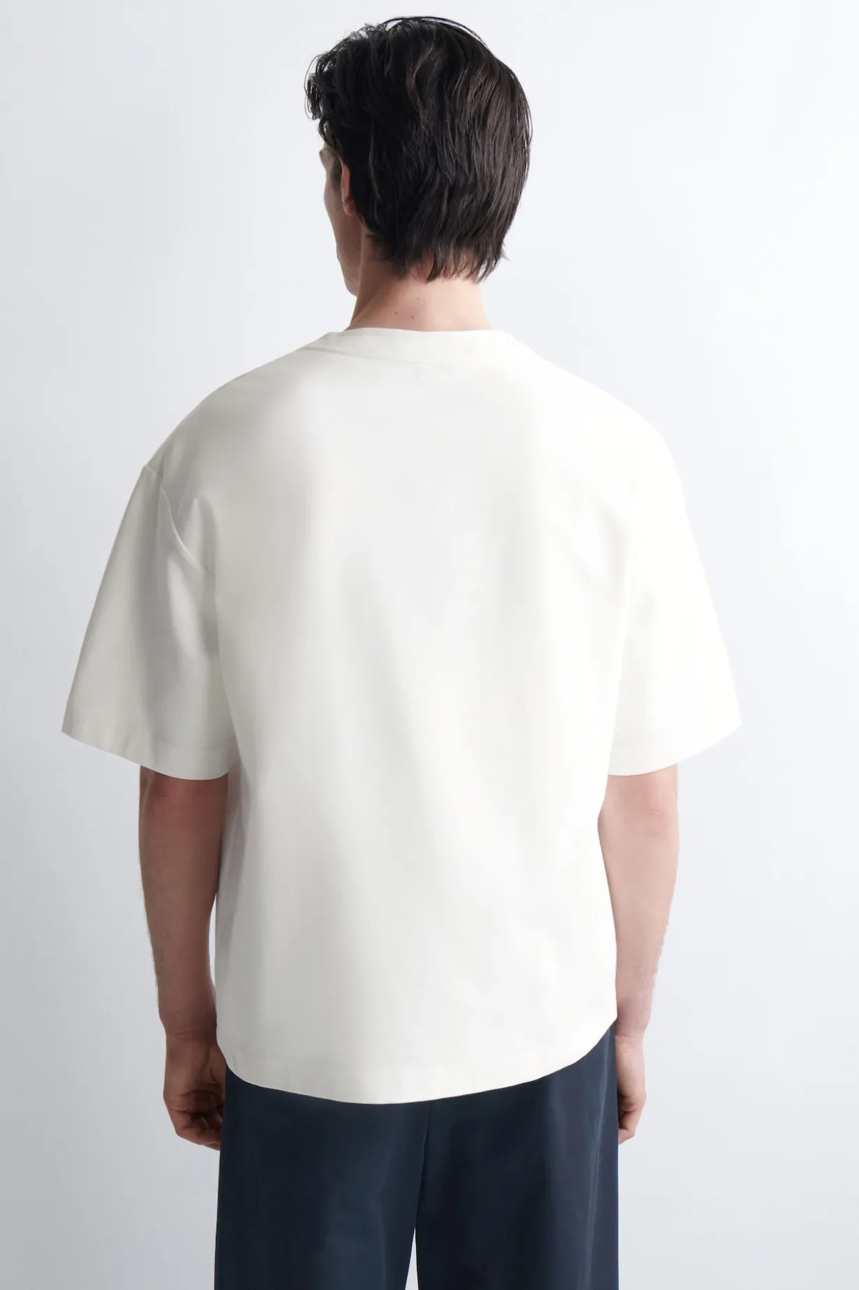 OVERSIZED COTTON-JERSEY HENLEY T-SHIRT