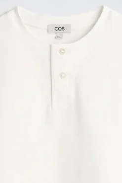 OVERSIZED COTTON-JERSEY HENLEY T-SHIRT