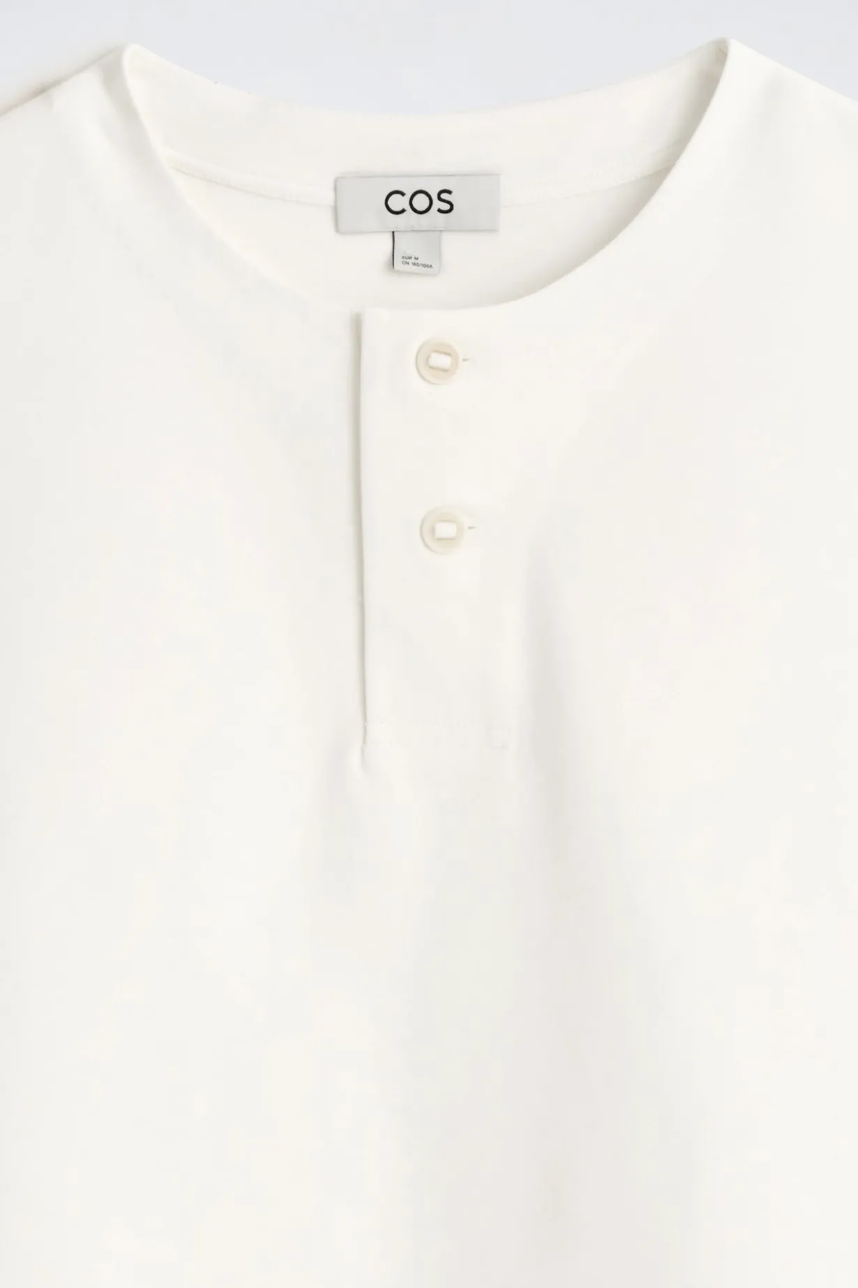 OVERSIZED COTTON-JERSEY HENLEY T-SHIRT