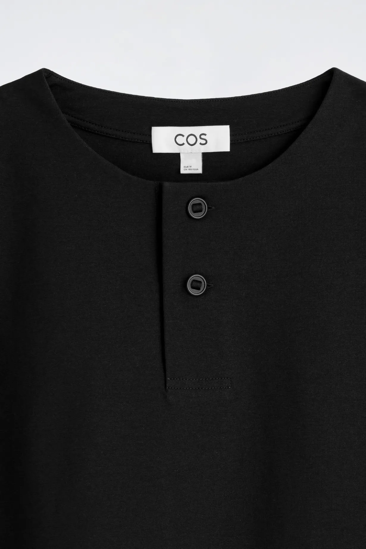 OVERSIZED COTTON-JERSEY HENLEY T-SHIRT