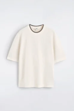 OVERSIZED DOUBLE-FACED KNITTED T-SHIRT