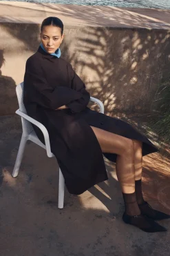 OVERSIZED mock-NECK COAT