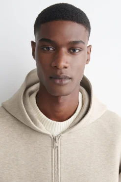 OVERSIZED SCUBA-JERSEY ZIP-UP HOODIE