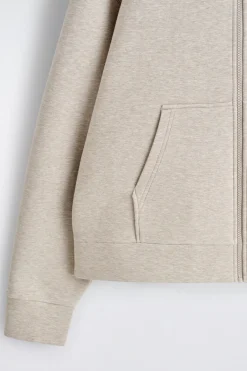 OVERSIZED SCUBA-JERSEY ZIP-UP HOODIE