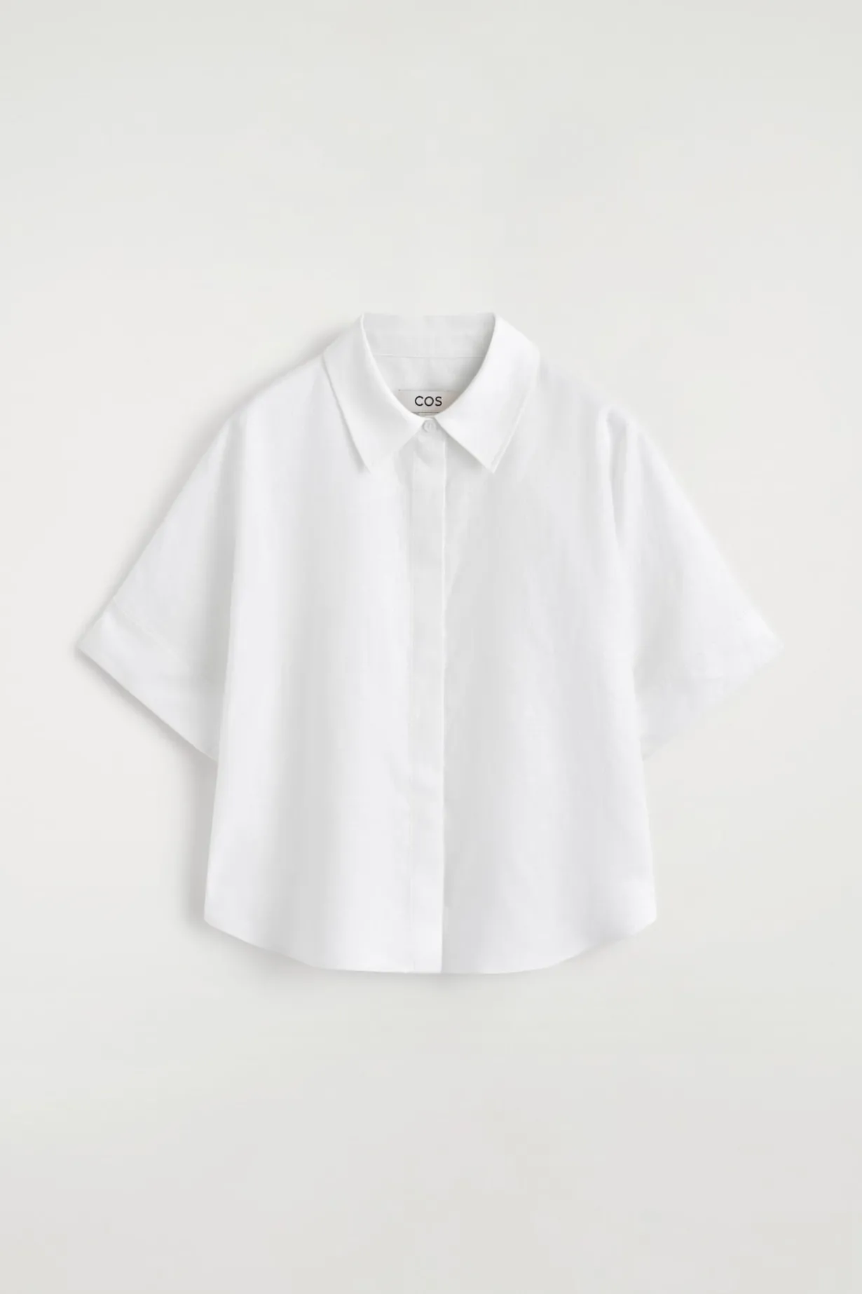 OVERSIZED SHORT-SLEEVED LINEN SHIRT
