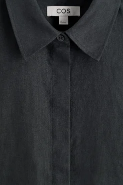 OVERSIZED SHORT-SLEEVED LINEN SHIRT