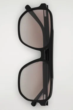 OVERSIZED SQUARE-FRAME AVIATOR SUNGLASSES