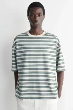 OVERSIZED STRIPED COTTON T-SHIRT