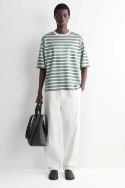 OVERSIZED STRIPED COTTON T-SHIRT