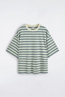 OVERSIZED STRIPED COTTON T-SHIRT