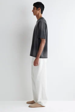 OVERSIZED WASHED-JERSEY MOCK-NECK T-SHIRT