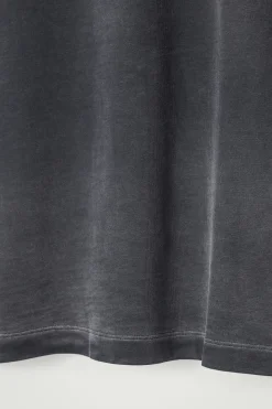 OVERSIZED WASHED-JERSEY MOCK-NECK T-SHIRT