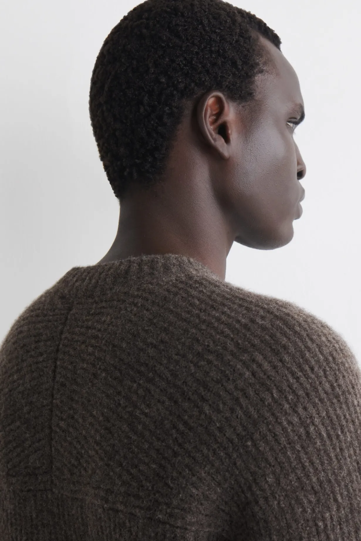 OVERSIZED WOOL-YAK V-NECK SWEATER