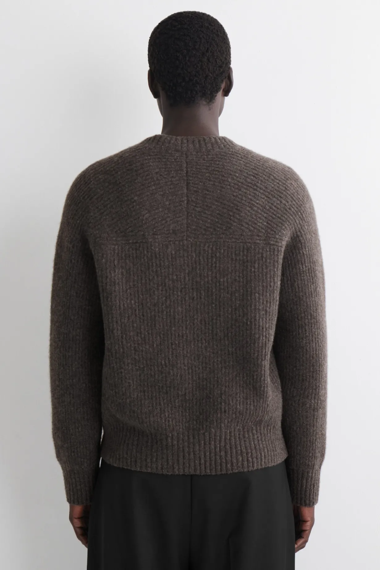 OVERSIZED WOOL-YAK V-NECK SWEATER