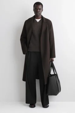 OVERSIZED WOOL-YAK V-NECK SWEATER