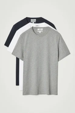 3-PACK COTTON CREW-NECK T-SHIRTS