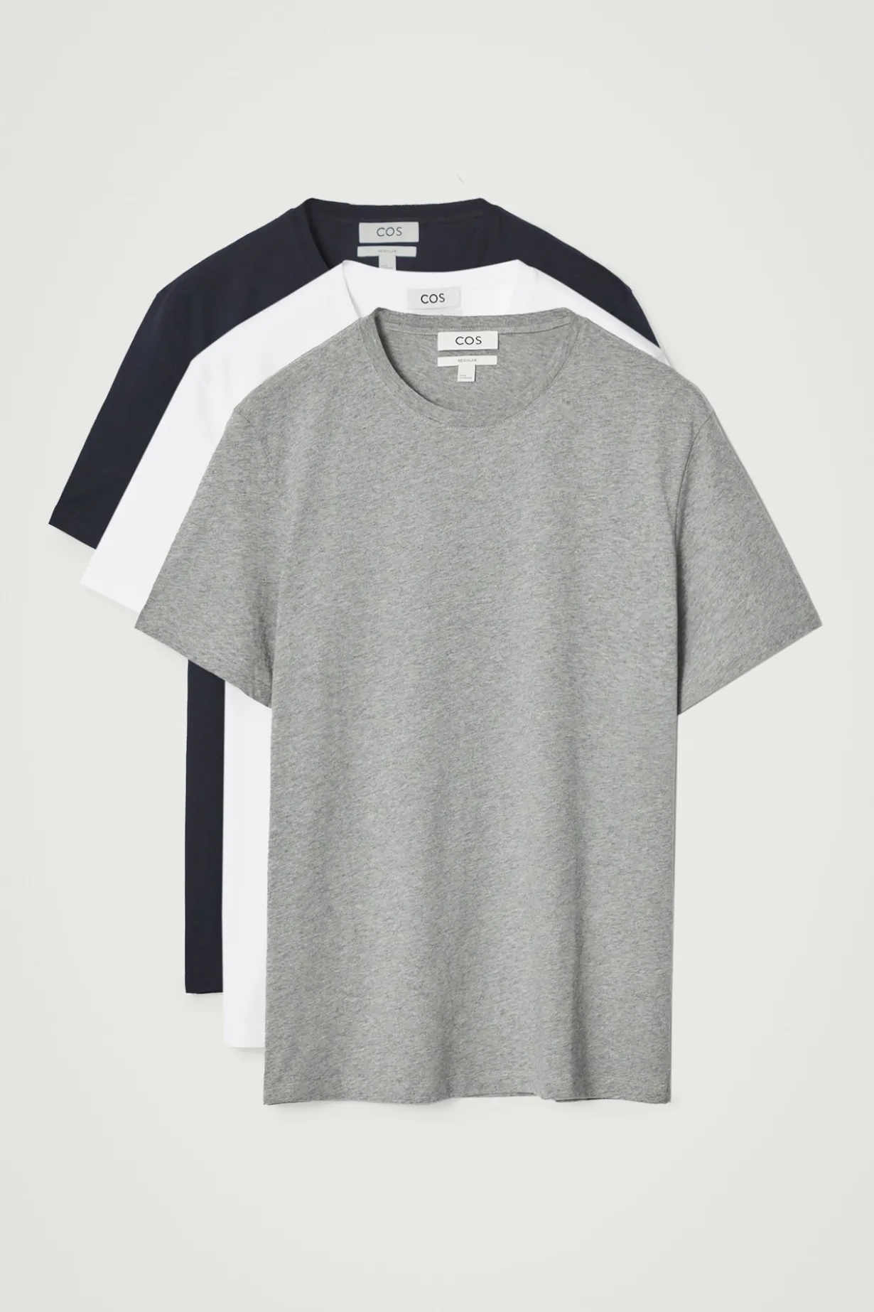 3-PACK COTTON CREW-NECK T-SHIRTS