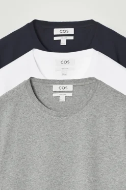 3-PACK COTTON CREW-NECK T-SHIRTS