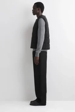 PADDED QUILTED KNIT MERINO WOOL VEST