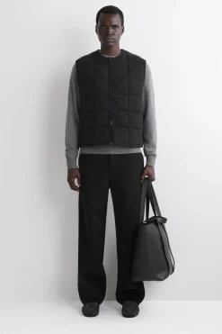 PADDED QUILTED KNIT MERINO WOOL VEST