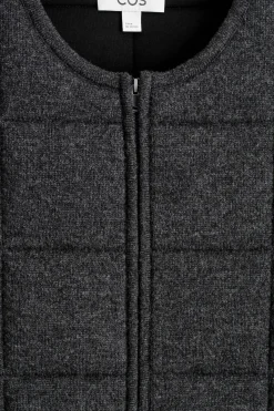 PADDED QUILTED KNIT MERINO WOOL VEST