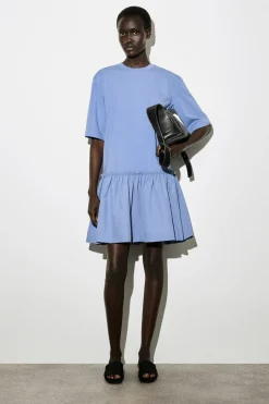 PANELLED DROPPED-WAIST MINI DRESS