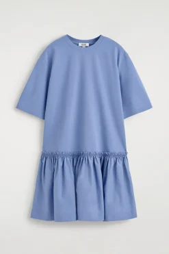 PANELLED DROPPED-WAIST MINI DRESS