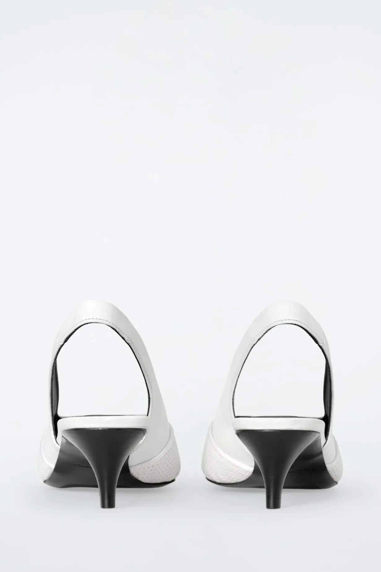 PERFORATED LEATHER SLINGBACK HEELS