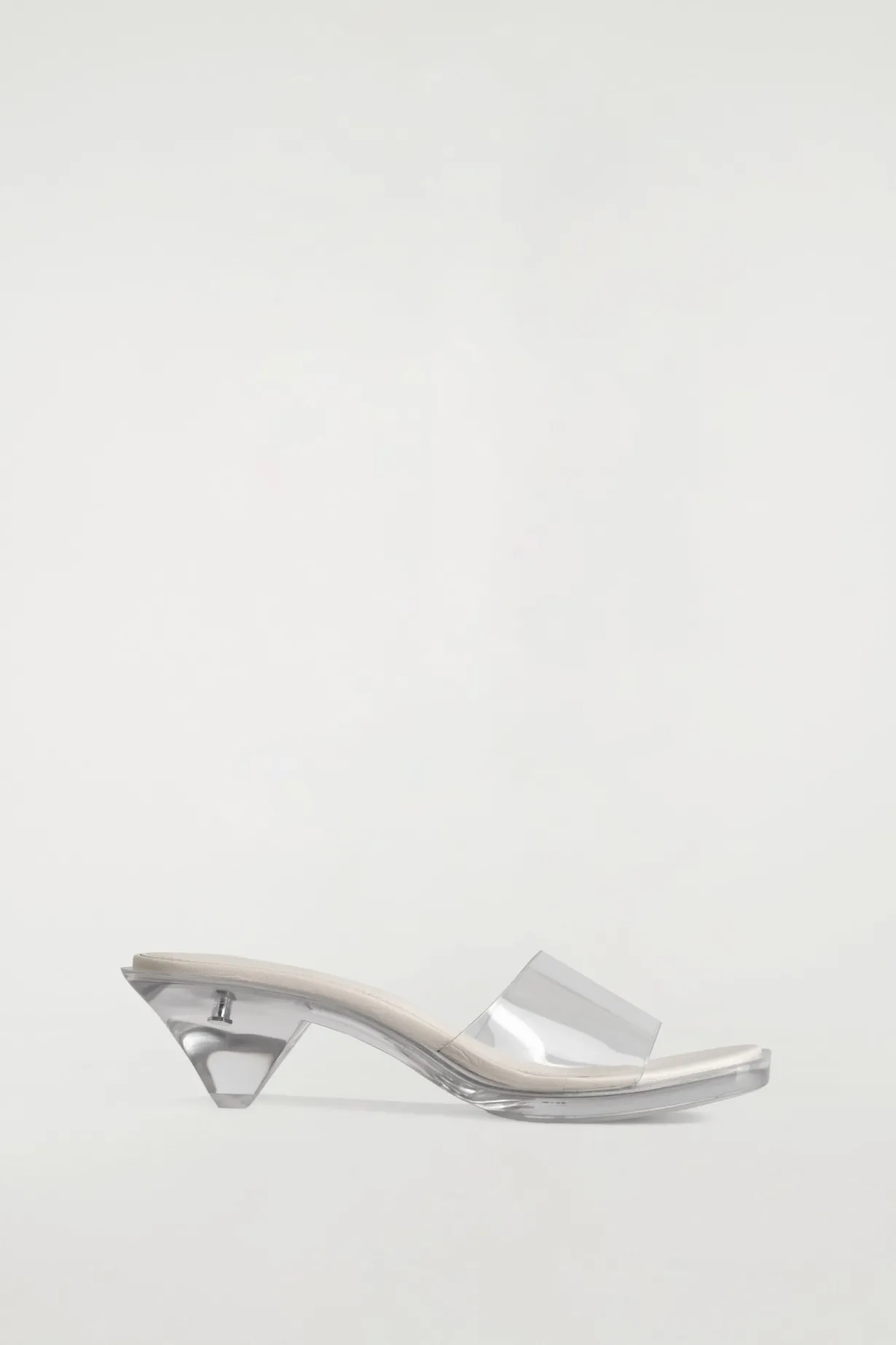 PERSPEX KITTEN-HEEL MULES