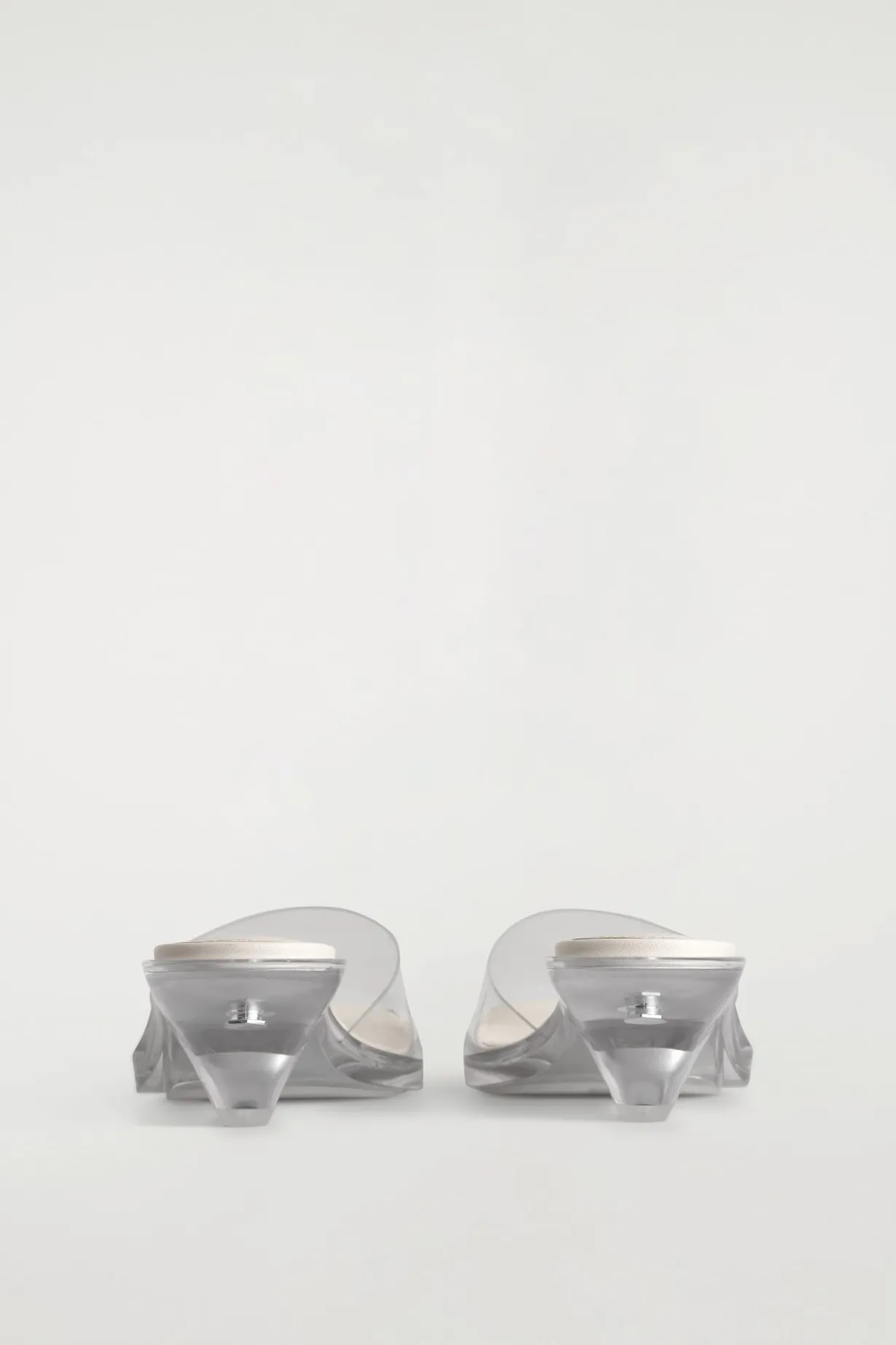 PERSPEX KITTEN-HEEL MULES