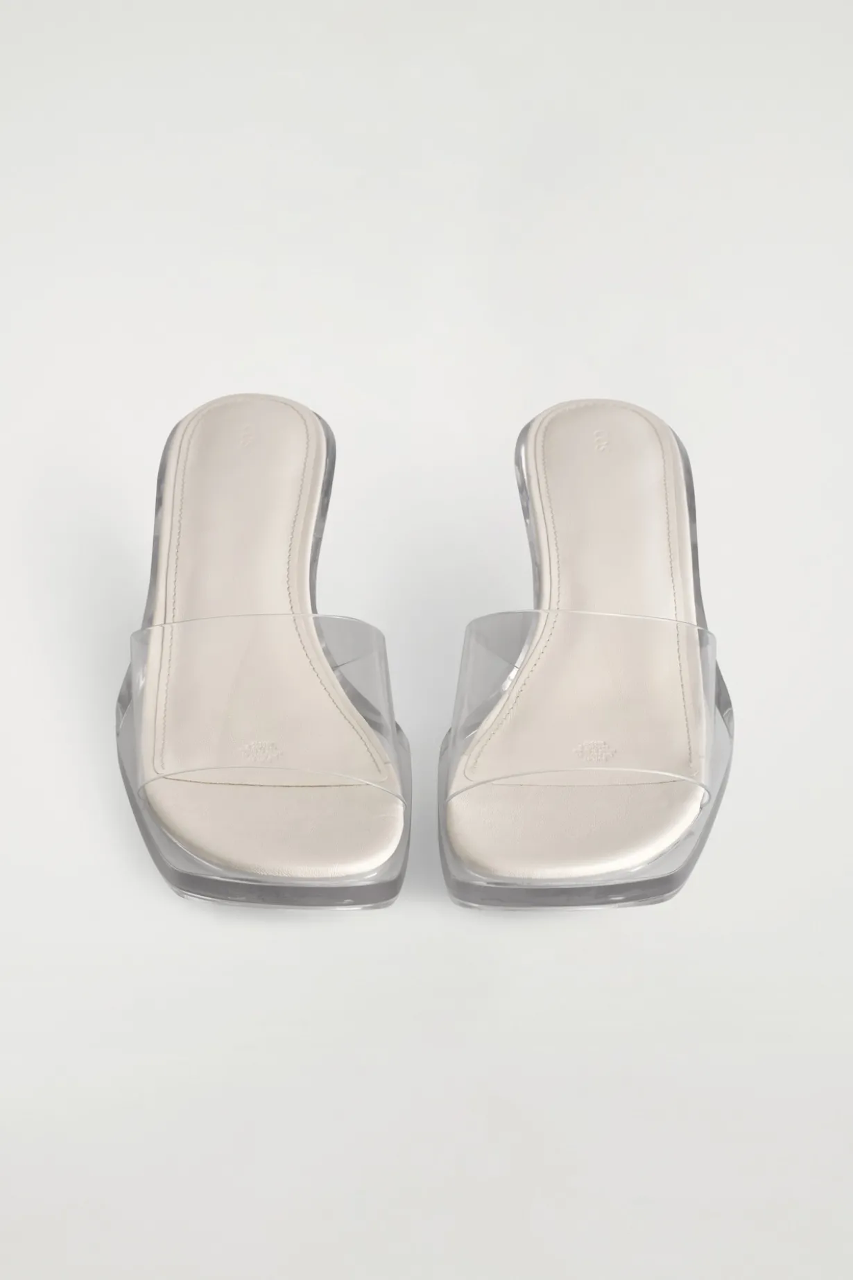 PERSPEX KITTEN-HEEL MULES