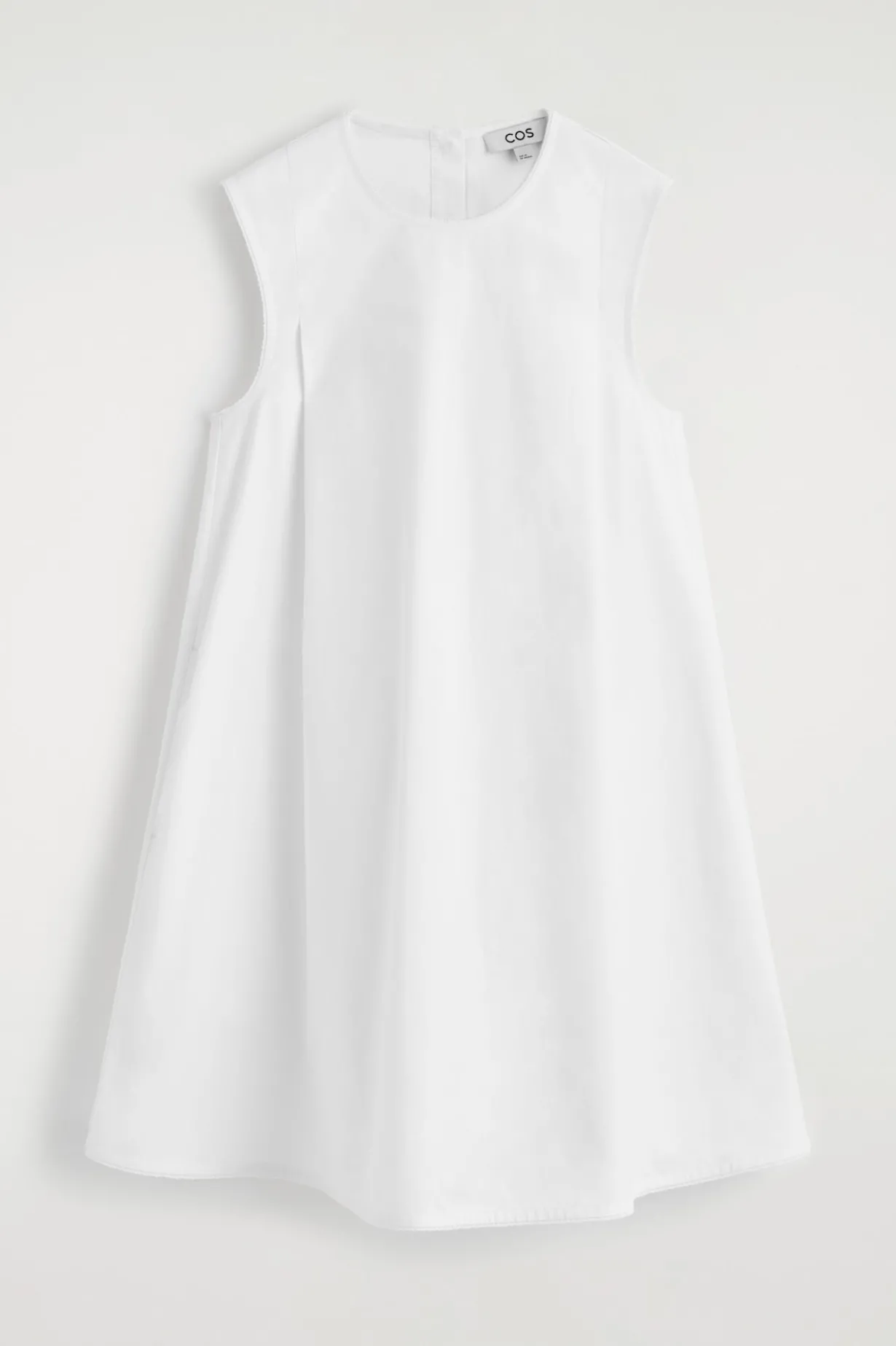 PICOT-TRIMMED PLEATED MINI DRESS