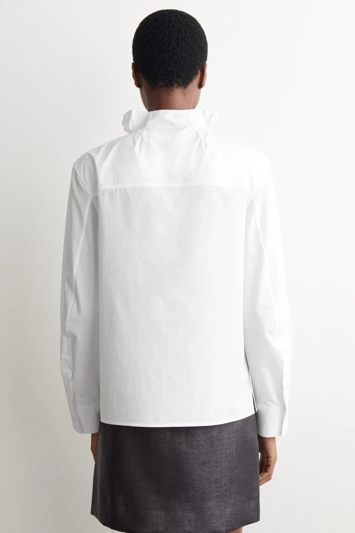 PINTUCKED COTTON BLOUSE