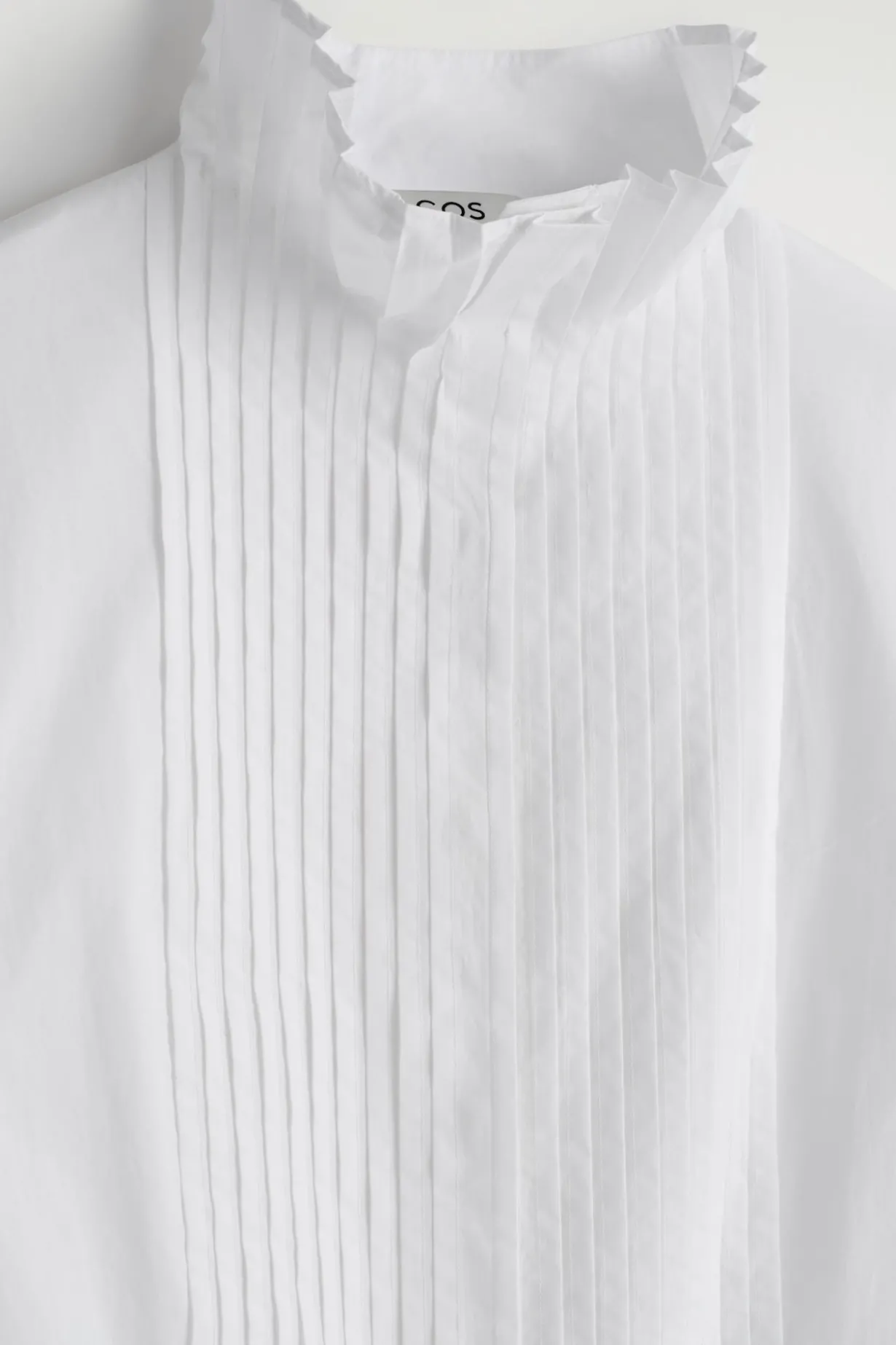 PINTUCKED COTTON BLOUSE