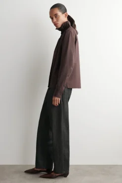 PINTUCKED COTTON BLOUSE