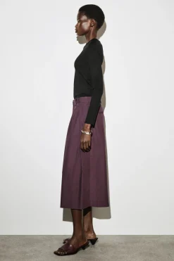 PLEATED COTTON PANTS