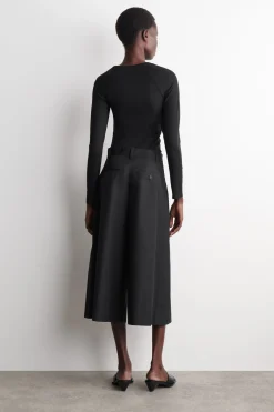 PLEATED COTTON PANTS